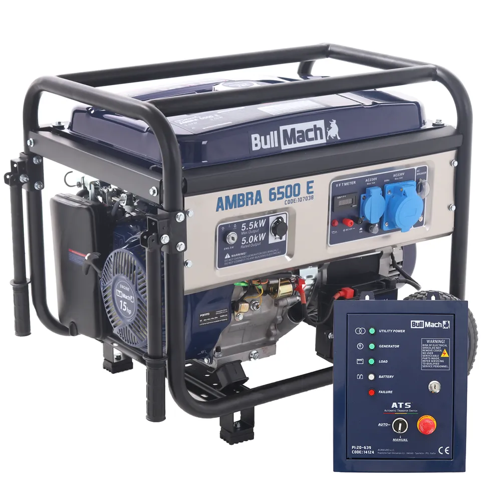 bullmach-ambra-6500-e-groupe-lectrog-ne-essence-5-5-kw-avr-ats image 1